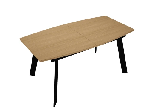 Стол DikLine XL160 Дуб Каселла натуральный, опоры черные