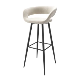 Стул барный Барни Р 900, Черный/CREAM LUX b03