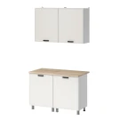 МК Аленушка 1,2м Магнолия Молочный,скоба черный,сонома