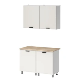 МК Аленушка 1,2м Магнолия Молочный,скоба черный,сонома