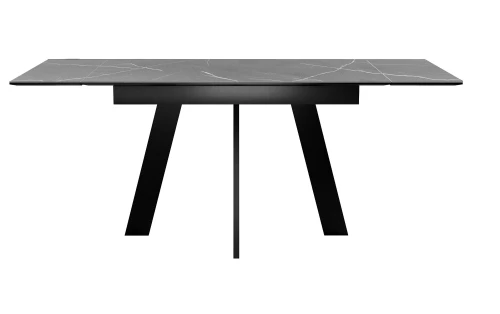 Стол DikLine SKM120 Керамика серый мрамор/подстолье черное/опоры черные (2 уп.)