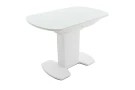 Стол Корсика, Белый матовый/Стекло белое