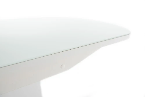 Стол Корсика, Белый матовый/Стекло белое
