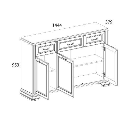 Тумба 3D3S, MONAKO, цвет Сосна винтаж/дуб анкона