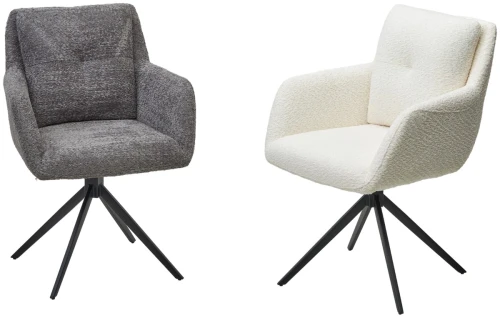 Стул MEADOW 360 град. поворот. Темно-серый XD841-16, букле / черный каркас, ®DISAUR