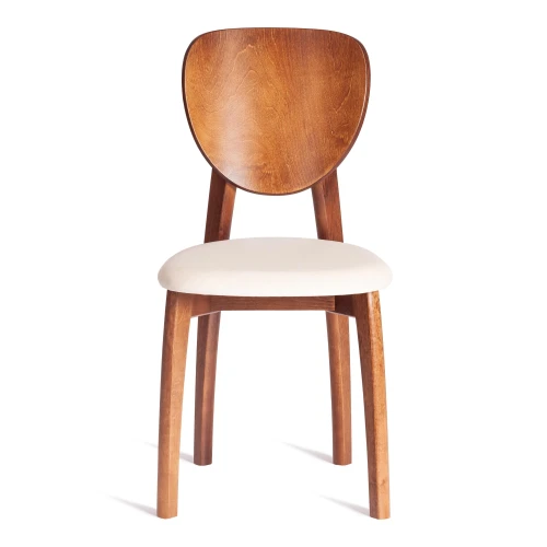 Стул DIAMANTE мягкое сидение бук, 42x42x85см, коричневый, ткань Tenerife Cream (Комплект из 2 шт.)