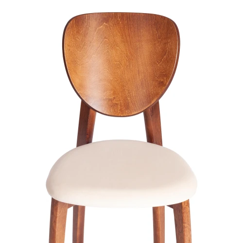 Стул DIAMANTE мягкое сидение бук, 42x42x85см, коричневый, ткань Tenerife Cream (Комплект из 2 шт.)