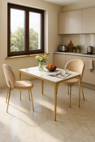 Стол обеденный Камео DT-3001, 120х80х76 см, белый мрамор (Статуарио)