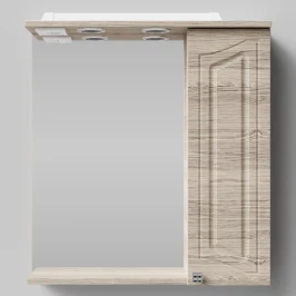 Зеркало Адам 65, Дубослив ореховый светлый ПВХ 3445, правая