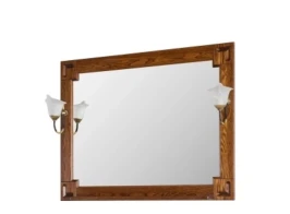 Зеркало Дубэлла 105, со светильником, орех