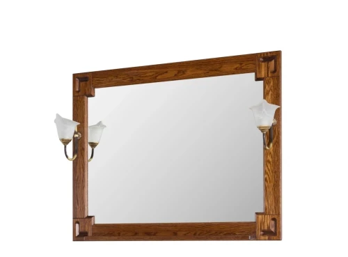 Зеркало Дубэлла 105, со светильником, орех