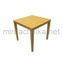 Стол Бали «Bali» квадратный с имитацией структуры натурального дерева 800х800  -  Бежевый