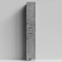 Пенал Адам 30 напольный, Мрамор Серый софт тач ПВХ 4044-1, правый