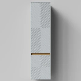 Пенал Аурум 40, пример RAL 7040 Серое окно, матовая, подвесной, правый