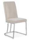 Стул обеденный Пресли DC-3024, 42х44х92, бежевый/серебро Стул обеденный Пресли DC-3024, 42х44х92, бежевый/серебро