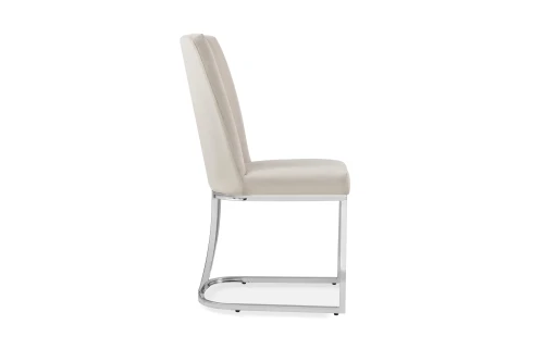 Стул обеденный Пресли DC-3024, 42х44х92, бежевый/серебро