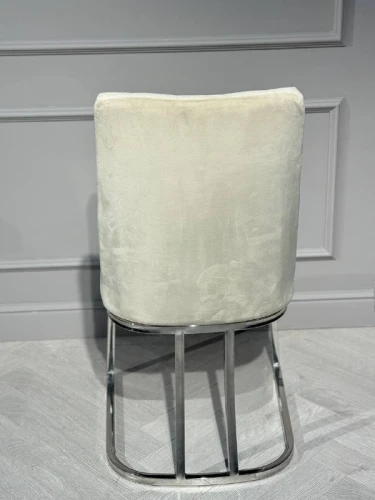 Стул обеденный Пресли DC-3024, 42х44х92, бежевый/серебро