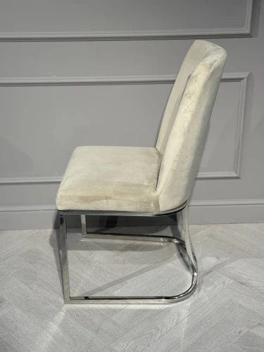 Стул обеденный Пресли DC-3024, 42х44х92, бежевый/серебро