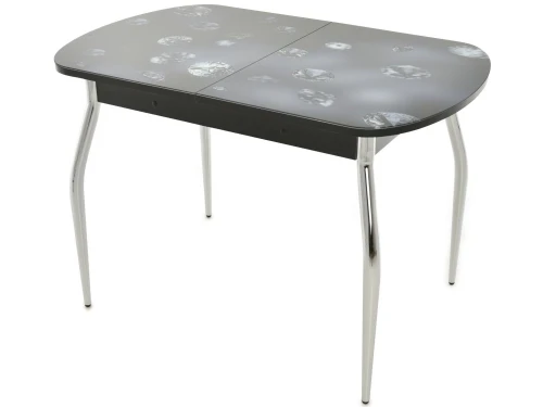 Обеденная группа (Стол Ривьера СВ фотопечать Текстура 9 и 4 стула Асти), черный