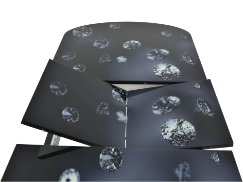 Обеденная группа (Стол Ривьера СВ фотопечать Текстура 9 и 4 стула Асти), черный