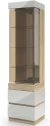 Шкаф с витриной «Хилтон Л» КМК 0651.18, Дуб сонома/Белый глянец