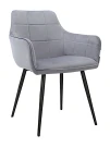 DC833 Стул мягкий с подлокотниками, СЕРО-ГОЛУБОЙ#G62-85 велюр, каркас металл черный DC833 Стул мягкий с подлокотниками, СЕРО-ГОЛУБОЙ#G62-85 велюр, каркас металл черный