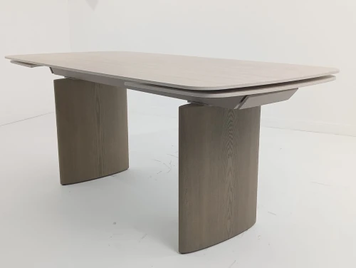 Стол CALVIN 180 MATTE ROME TRAVERTINE SOLID CERAMIC / Серый дуб, ®DISAUR