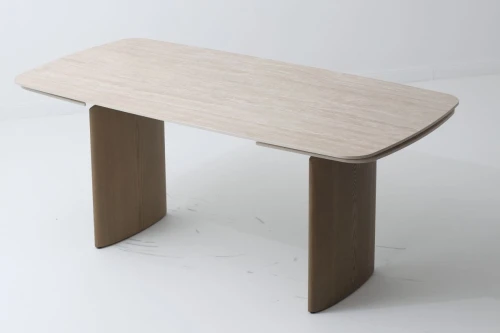 Стол CALVIN 180 MATTE ROME TRAVERTINE SOLID CERAMIC / Серый дуб, ®DISAUR