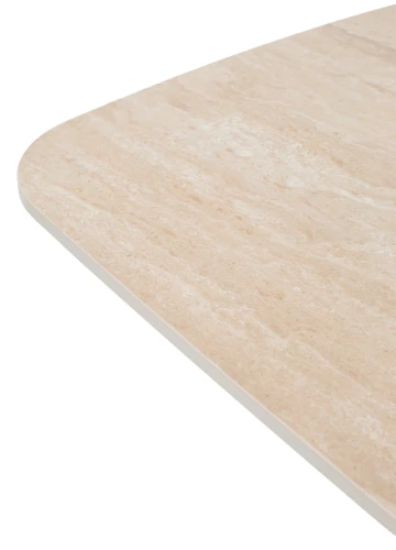 Стол CALVIN 180 MATTE ROME TRAVERTINE SOLID CERAMIC / Серый дуб, ®DISAUR
