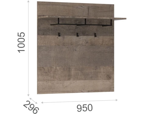 Прихожая «Стокгольм», Дуб гранж песочный/железный камень