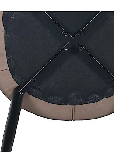 DC444 Стул мягкий, СЕРО-БЕЖЕВЫЙ#MJ 420-05 велюр, каркас металл черный