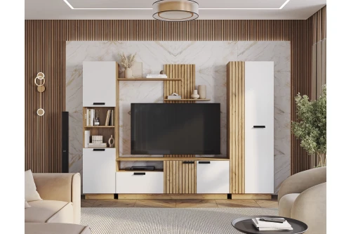 Гостиная Мишель тип 2 ГС-01, Крафт/белый