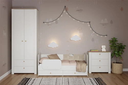 Шкаф для одежды Джастин 13.239, Белый шагрень