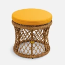 Пуф Nova Грецкий орех, RAL 8011, Dyer 540 из искусственного ротанга