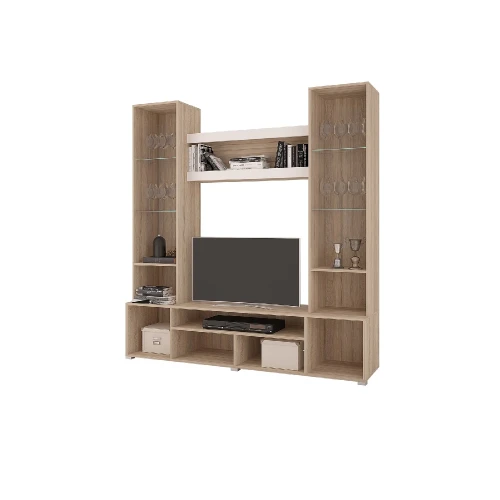 Стенка в гостиную Анталия 2. Сонома / белый