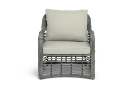 "Ницца" кресло из искусственного ротанга, цвет серый