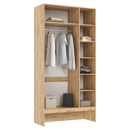 Шкаф трехстворчатый Луна, Графит софт, Дуб крафт