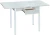 Эко 80х60 стол обеденный раскладной с ящиком / бетон белый/белый
