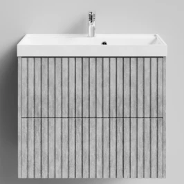 Тумба Тач 70 подвесной, Горный камень ПВХ 57807 Vodok с раковиной в комплекте