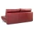 Диван еврокнижка Оливер мини, замша красная,145