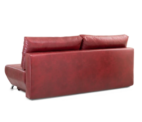 Диван еврокнижка Оливер мини, замша красная,145