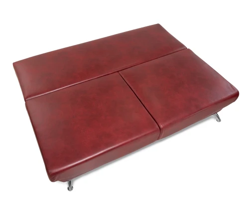 Диван еврокнижка Оливер мини, замша красная,145