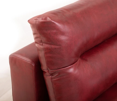 Диван еврокнижка Оливер мини, замша красная,145