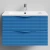 Тумба Эйфория 80 F7, пример RAL 5019 Капри синий, матовая, 2 ящика, подвесной Vodok с раковиной в комплекте