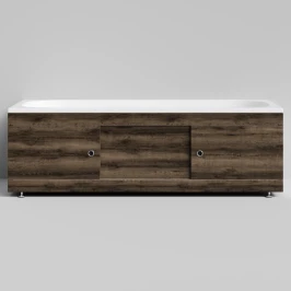 Экран-купе 1800, 3 раздвижные двери, Дуб крымский коричневый ПВХ 131005-9005
