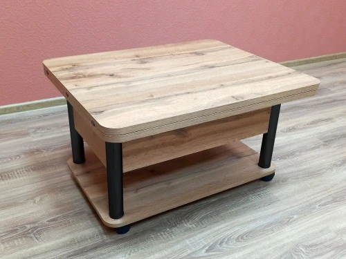 Стол-трансформер Дебют 3, Дуб вотан/Ножки чёрные