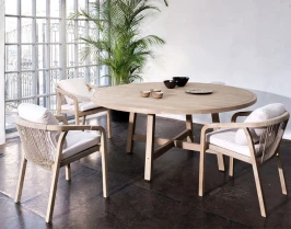 Стол круглый из акации RIMINI 180 см  Joygarden