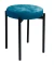 Комплект 2 шт. Табурет DikLine, M19 бирюза, ножки черные