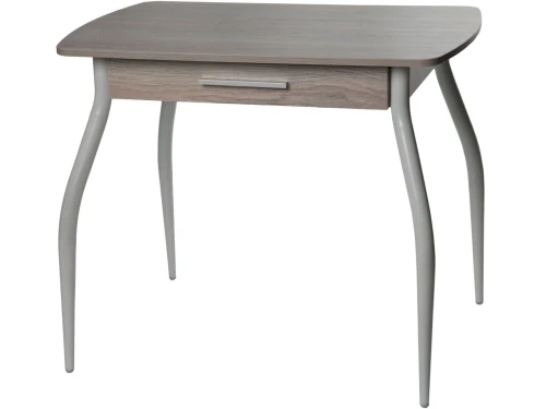 Стол М55 «Граус» ДП1-01-02  с ящиком ЛДСП «Навара», с утонением (белый мрамор)