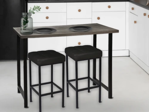 Стул «Камелот» ДП 2-07, кожзам «D6», каркас черный матовый